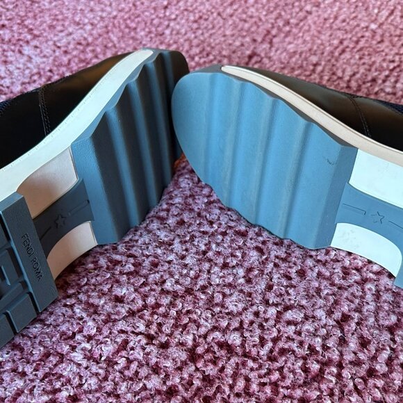 Fendi T-Rex Low Top Chunky Sneakers – Multicolor Leather, Mesh & Rubber Size 41 - Picture 3 of 4